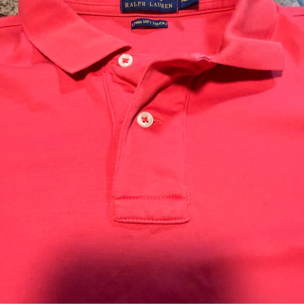 Polo by Ralph Lauren Coral Pink Knit Polo Shirt